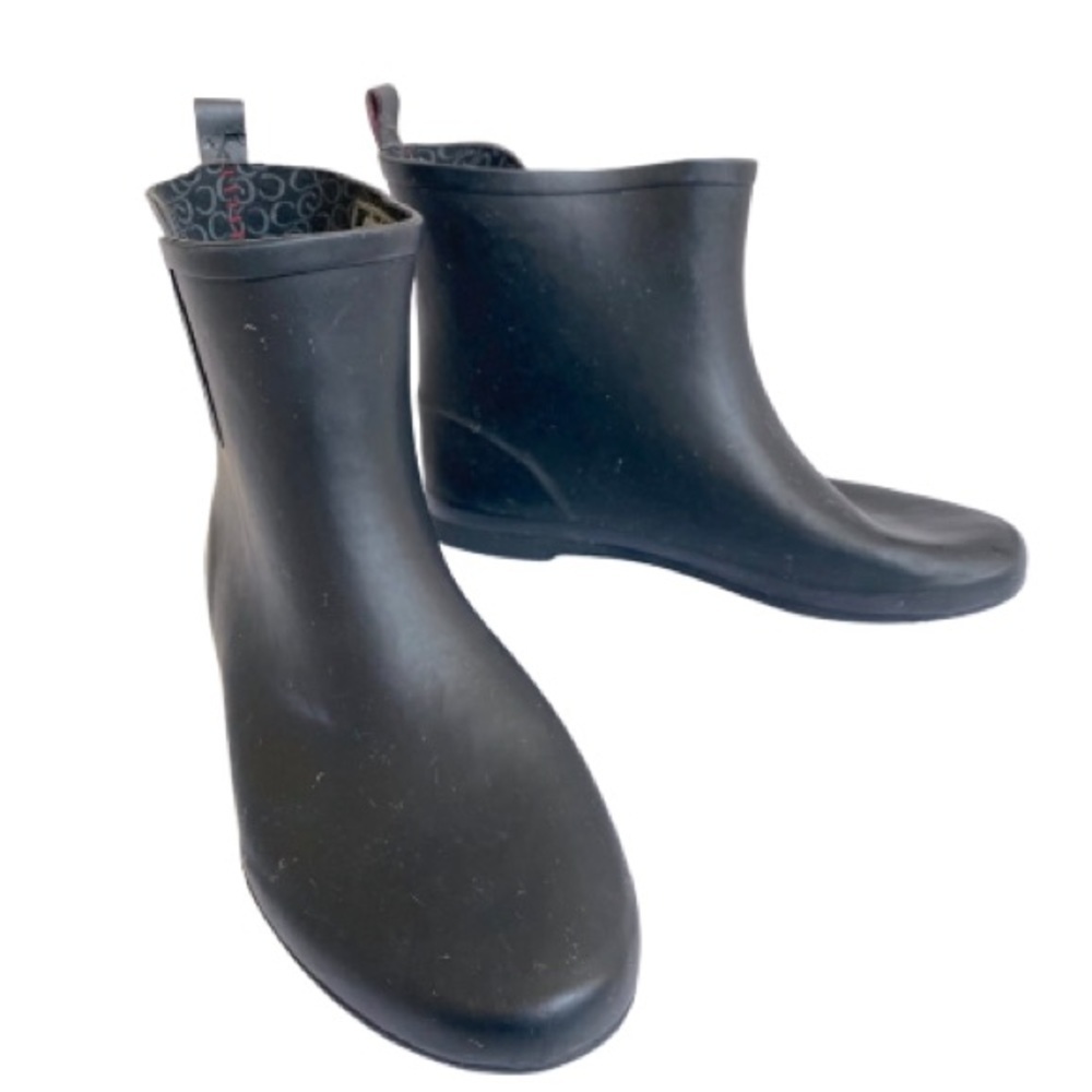 7 CHOOKA ANKLE BOOTS RAIN BLACK SHOES RUBBER